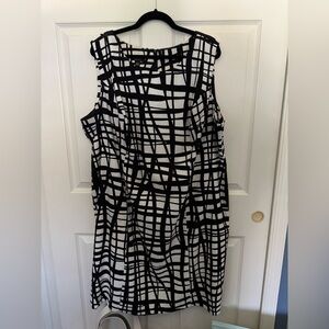 Alyx Black and White Plus Size Sheath Dress